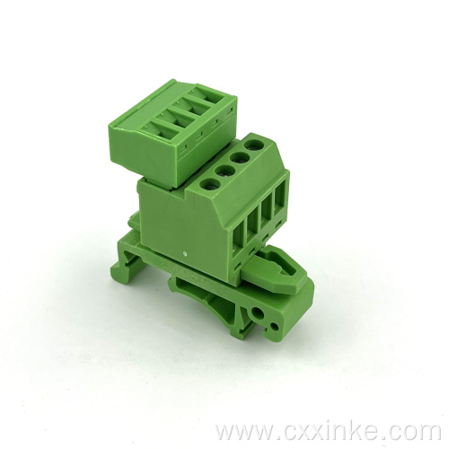 5.08MM pitch Pluggable wire to wire terminal block Din rail mounted type XK2EDG-UVK-5.08MM